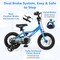 Blue Dual Brakes Kids Bicycle with Carbon Steel Frame and Training Wheels Perfect for All Terrains